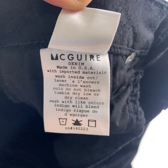 McGuire Pants Womens 27 Black Velvet Skinny Classic Neutral Holiday Stretch - Picture 6 of 11